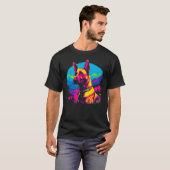 Belgian Malinois Dog Pop Art Tシャツ (正面フル)