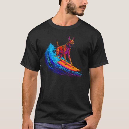 Belgian Malinois Dog Surf Tシャツ (正面)