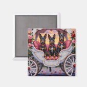 Belgian Malinois Dog Valentine's Day マグネット (正面/裏面)