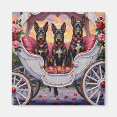 Belgian Malinois Dog Valentine's Day マグネット (正面)