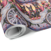 Belgian Malinois Dog Valentine's Day ラッピングペーパー (ロールコーナー)