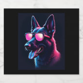 Belgian Malinois Dogs Belgian Malinoiss T-Shirt スパークリングワインラベル (シングルラベル)