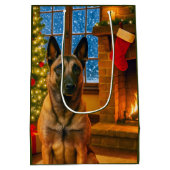 Belgian Malinois Holiday  ミディアムペーパーバッグ (裏面)
