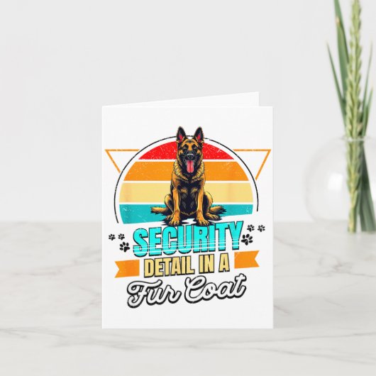 Belgian Malinois Lover Funny Belgian Malinois Retr カード (正面)