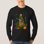 Belgian Malinois Santa Christmas Tree Light Tシャツ (正面)