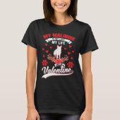 Belgian Malinois Valentine's Day Meleche Herder Ma Tシャツ (正面)