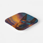 Belgian Malinois Wearing Sunglasses ペーパープレート (傾斜あり)