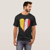 Belgian Maltese Flag Heart Tシャツ (正面フル)