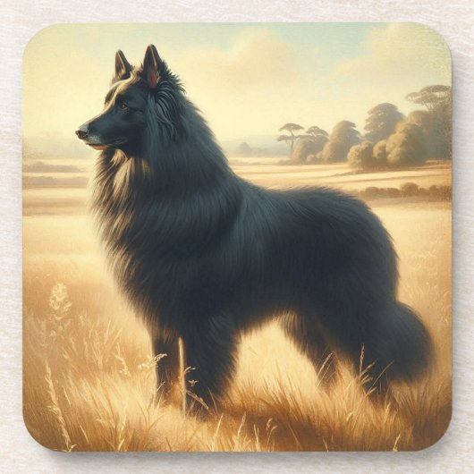Belgian Sheepdog コースター (正面)