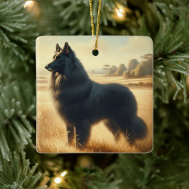 Belgian Sheepdog セラミックオーナメント
