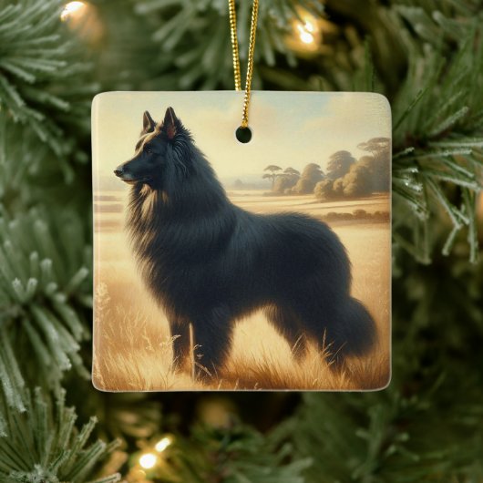 Belgian Sheepdog セラミックオーナメント (ツリー)