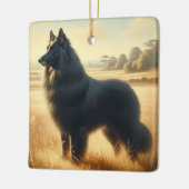 Belgian Sheepdog セラミックオーナメント (左)