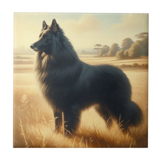 Belgian Sheepdog タイル (正面)