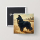 Belgian Sheepdog 缶バッジ (正面&裏面)