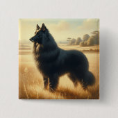 Belgian Sheepdog 缶バッジ (正面)