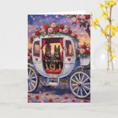 Belgian Shepherd Dog Valentine's Day カード (黄色い花)