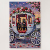 Belgian Shepherd Dog Valentine's Day ジグソーパズル (縦)