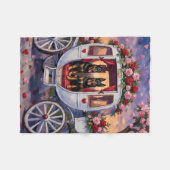 Belgian Shepherd Dog Valentine's Day フリースブランケット (正面(横))