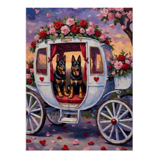 Belgian Shepherd Dog Valentine's Day ポスター (正面)