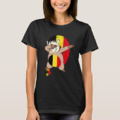 Belgian Soccer Player Belgian Flag Belgium Dabbing Tシャツ (正面)