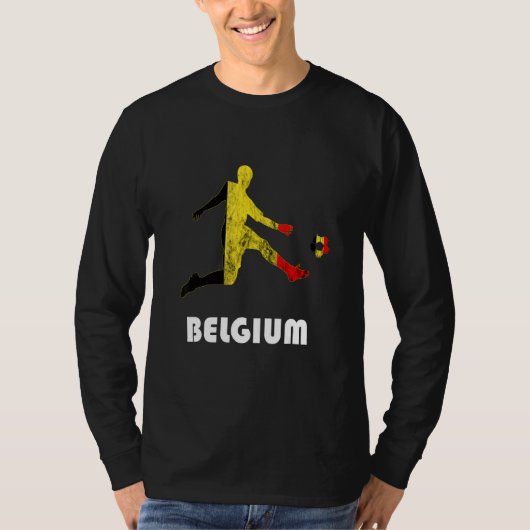 Belgian Soccer Player Belgique Belgium Belgian Fla Tシャツ (正面)