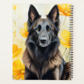 Belgian Tervuren Dog Lover and Poppies プランナー手帳 (裏面)