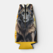 Belgian Tervuren Dog Lover and Poppies ボトルクーラー (裏面)
