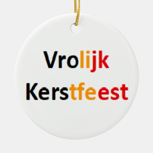 belgian vrolijk kerstfeest Ornament セラミックオーナメント (正面)