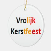 belgian vrolijk kerstfeest Ornament セラミックオーナメント (左)