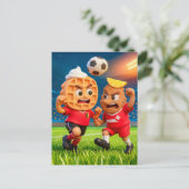 Belgian waffle versus Austrian schnitzel soccer du ポストカード (スタンド正面)