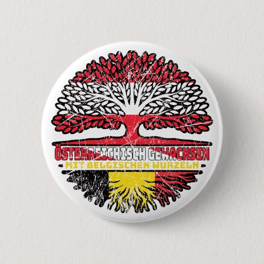 Belgien Belgisch Österreichisch Österreich Baum 缶バッジ (正面)