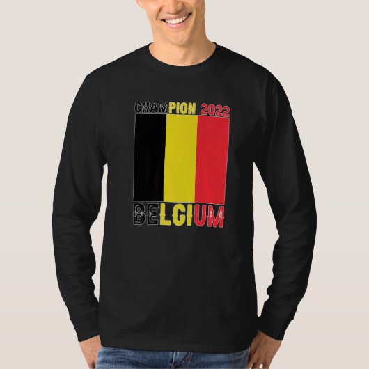 Belgium Champion Belgium Soccer Fan  2022 Tシャツ (正面)