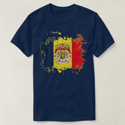 Belgium Flag1 Tシャツ (デザイン正面)