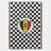 Belgium flag-coat arms throw blanket スローブランケット (正面縦)
