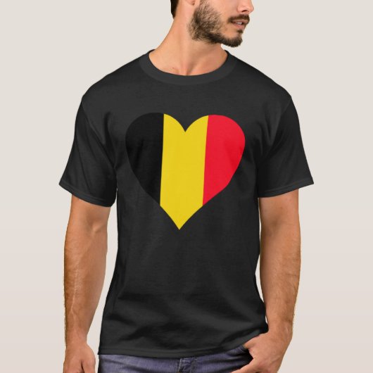 Belgium Flag Heart Belgium Gifts Love Belgium Tシャツ (正面)