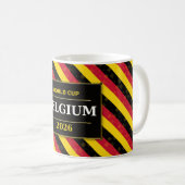 Belgium Football Fan Flag Colors Stripe Pattern コーヒーマグカップ (正面右)