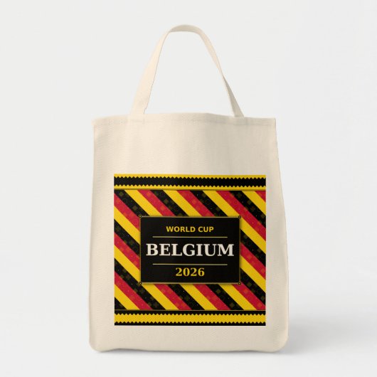 Belgium Football Fan Flag Colors Stripe Pattern トートバッグ (正面)