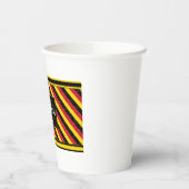 Belgium Football Fan Flag Colors Stripe Pattern 紙コップ (左)
