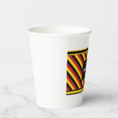 Belgium Football Fan Flag Colors Stripe Pattern 紙コップ (右)