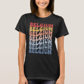Belgium Groovy Retro Belgian Tシャツ (正面)