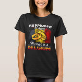 Belgium Marriage Belgian Married Flag Wedded Cultu Tシャツ (正面)