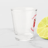 Belgium Red LOVE Flag Personalized  ショットグラス (左)