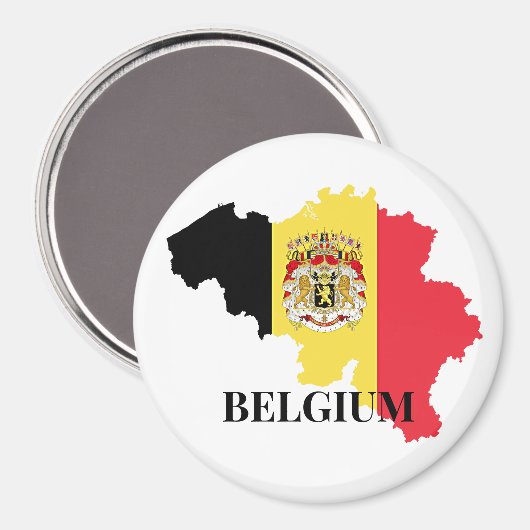 Belgium Silhouette, flag, マグネット (正面/裏面)