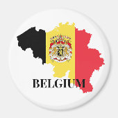 Belgium Silhouette, flag, マグネット (正面)