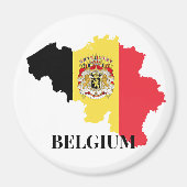 Belgium Silhouette, flag, マグネット (正面)