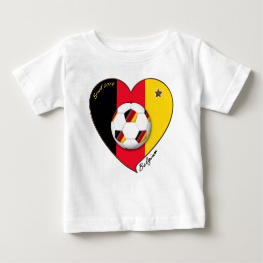 "BELGIUM" Soccer 2014. Fútbol de Bélgica ベビーTシャツ (正面)