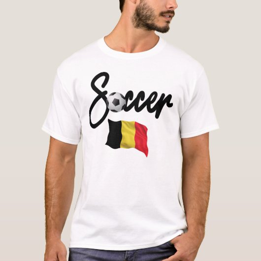 Belgium Soccer - Belgian Flag Tシャツ (正面)