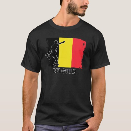 Belgium Soccer Fan  2022 National Football Team Fl Tシャツ (正面)