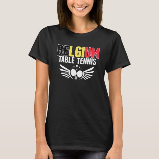 Belgium Table Tennis     Support Belgian Ping Pong Tシャツ (正面)