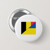 Belgium Ukraine Flag Belgian Ukrainian Nationality 缶バッジ (正面&裏面)